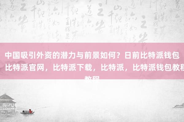 中国吸引外资的潜力与前景如何？日前比特派钱包，比特派官网，比特派下载，比特派，比特派钱包教程