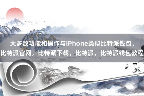 大多数功能和操作与iPhone类似比特派钱包，比特派官网，比特派下载，比特派，比特派钱包教程