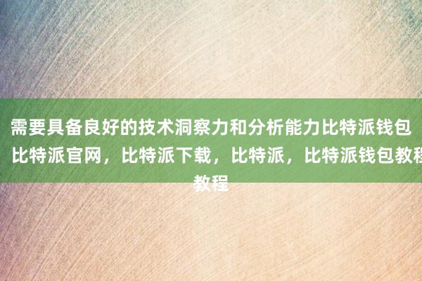 需要具备良好的技术洞察力和分析能力比特派钱包，比特派官网，比特派下载，比特派，比特派钱包教程