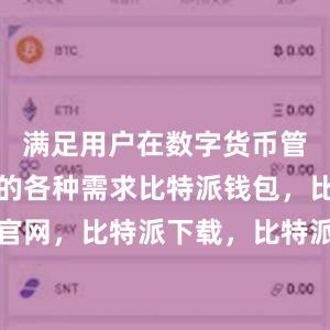 满足用户在数字货币管理过程中的各种需求比特派钱包，比特派官网，比特派下载，比特派，比特派钱包教程